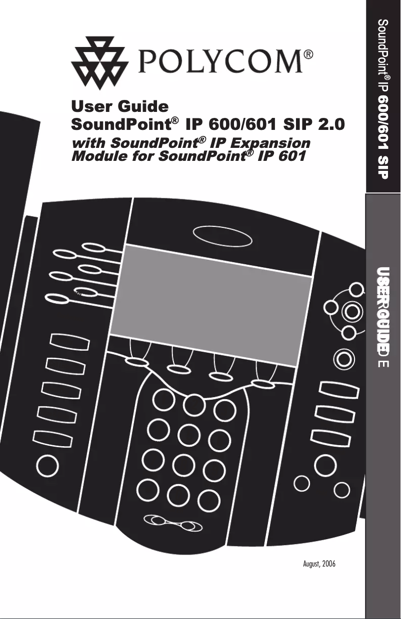 First page image of the manual for SoundPoint IP 601
