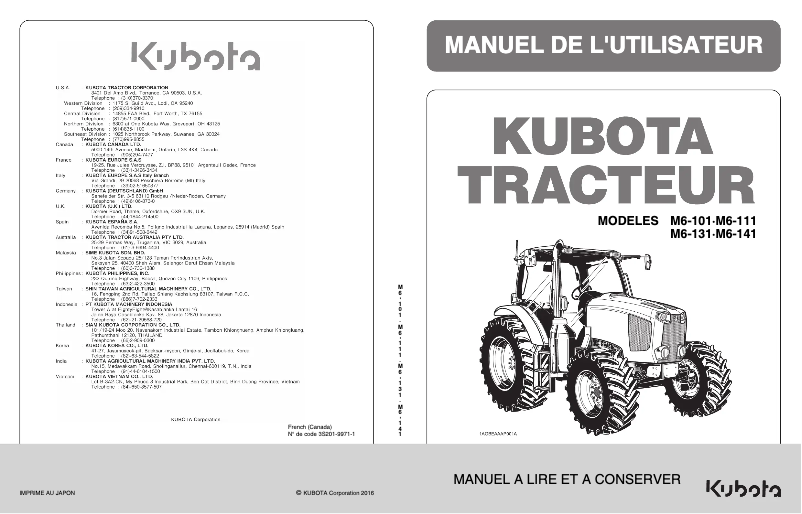 First page image of the manual for M6-141