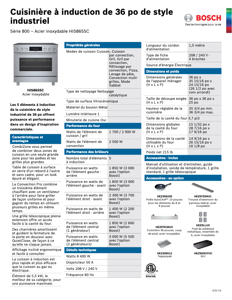First page image of the manual for HIS8655C