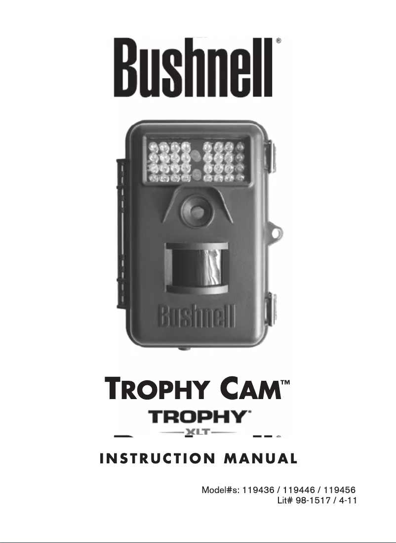 Page 1 de la notice Manuel utilisateur Bushnell Trophy Cam 119436