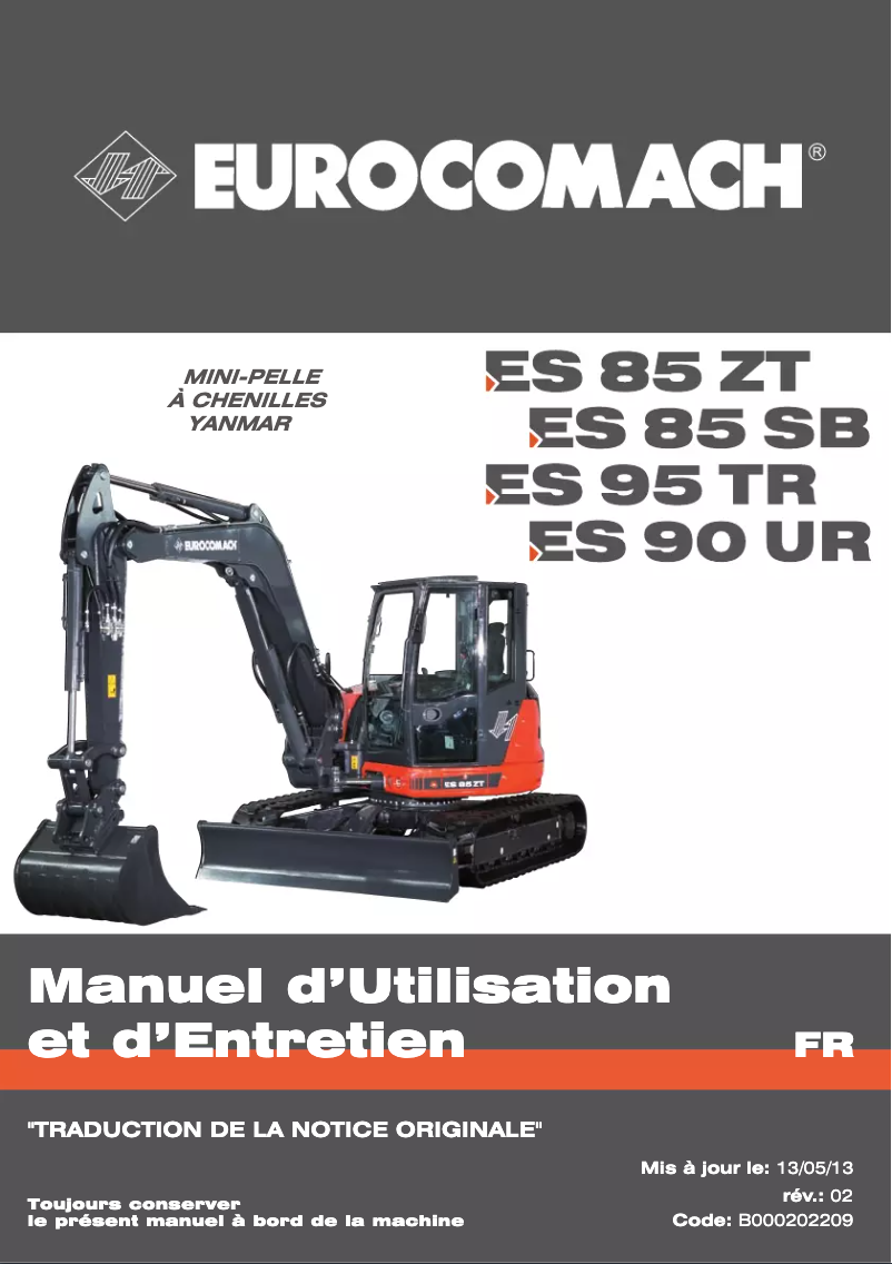 First page image of the manual for ES 90 UR