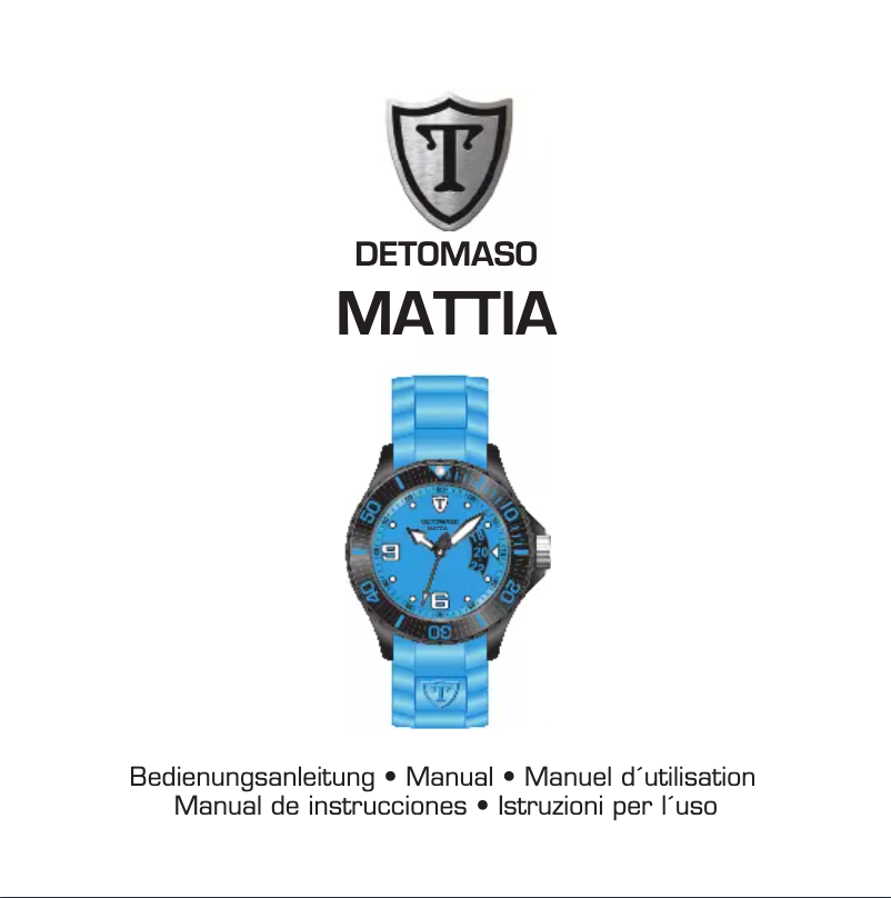 First page image of the manual for Mattia