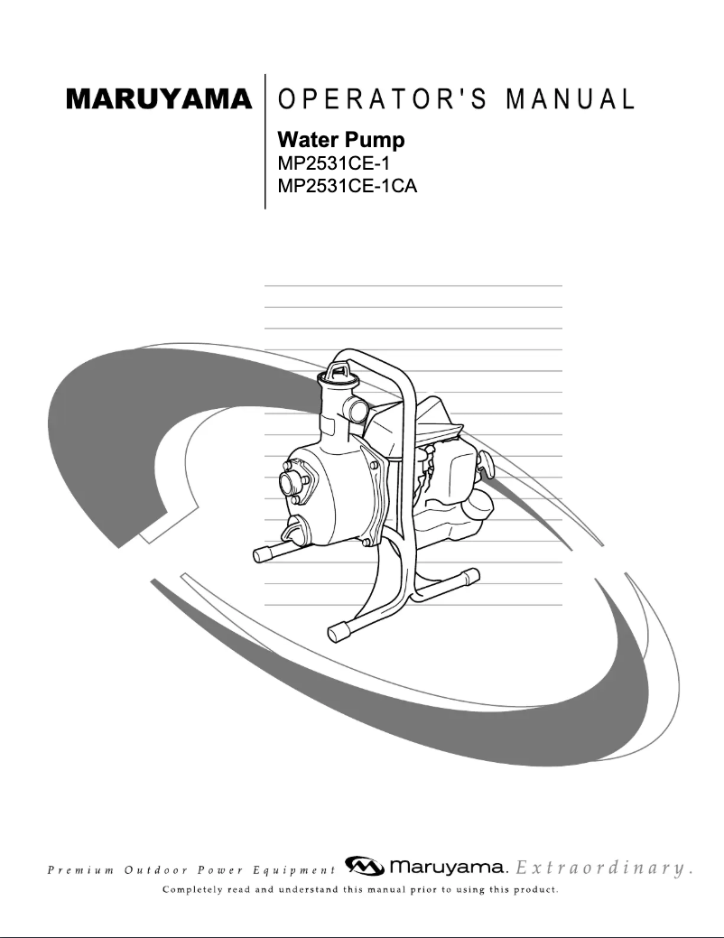 First page image of the manual for MP2531CE-1