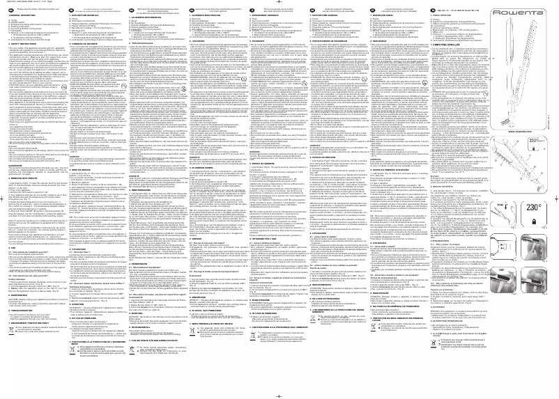 First page image of the manual for Liss & Curl SF6151