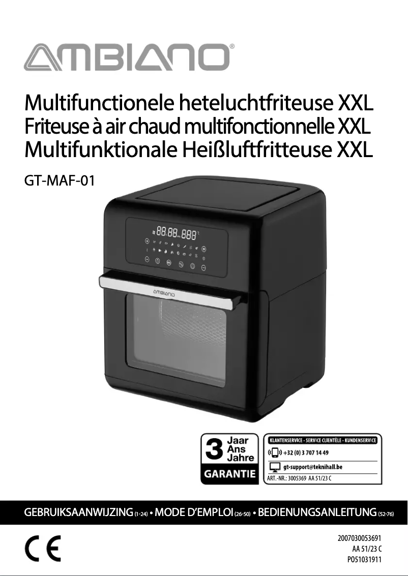 Page 1 of the manual User Manual Ambiano GT-MAF-01