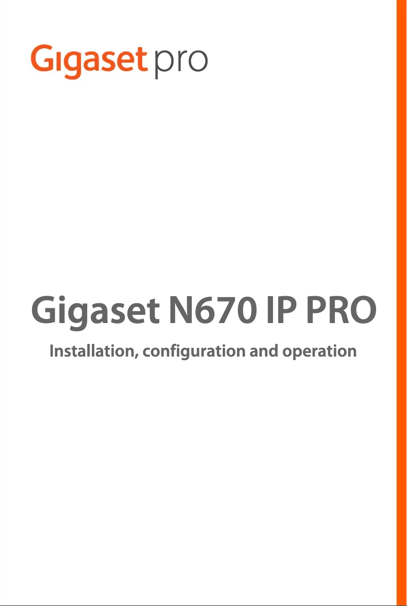 First page image of the manual for N670 IP PRO