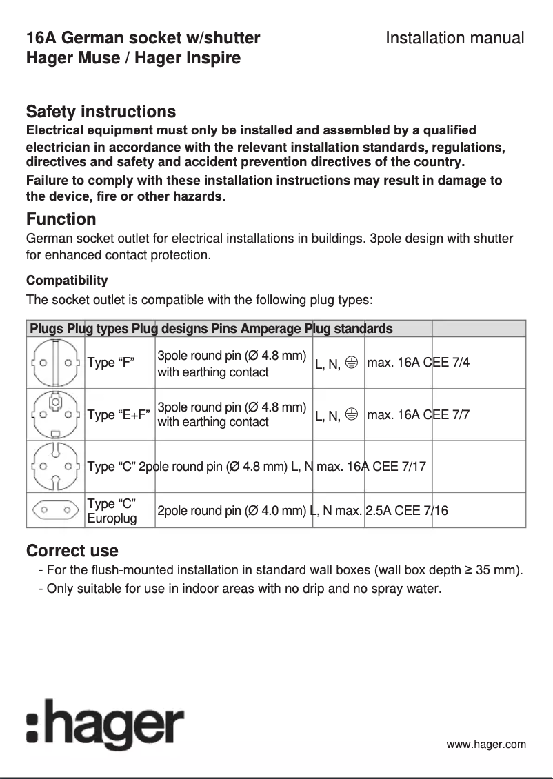 First page image of the manual for WGCS116S