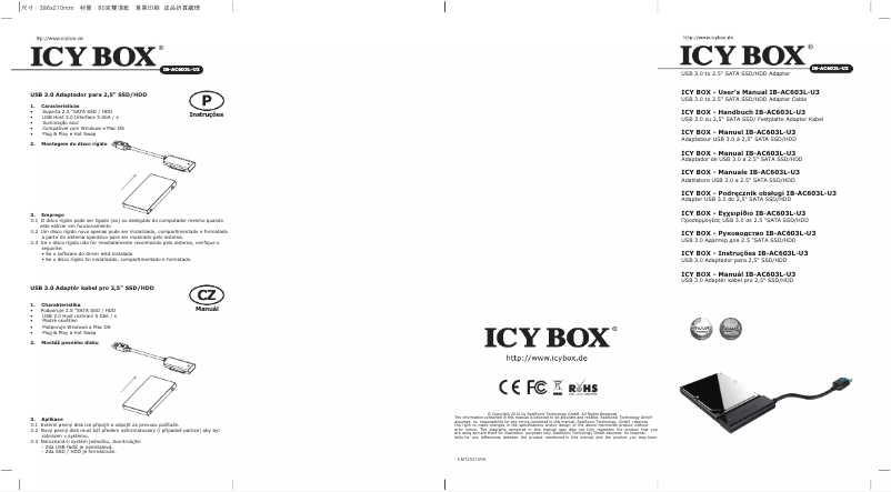Page 1 of the manual User Manual Icy Box IB-AC603L-U3