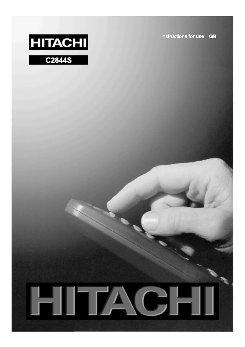 Page 1 of the manual User Manual Hitachi C2844S