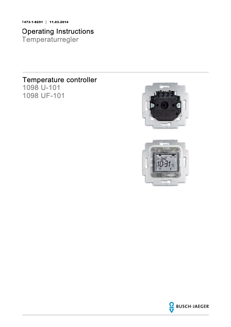 First page image of the manual for 1098 U-101