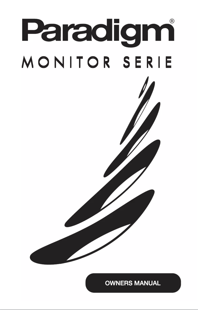 Page 1 of the manual User Manual Paradigm Mini Monitor