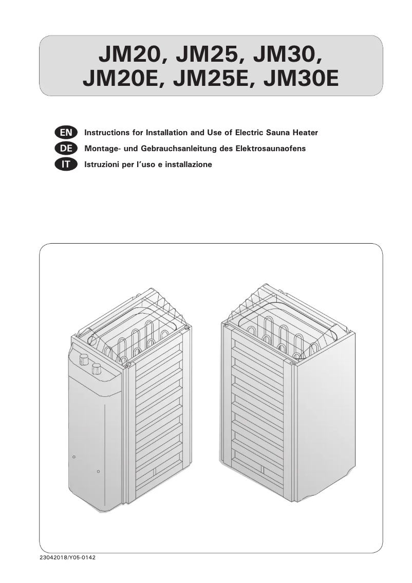 First page image of the manual for Compact JM25 HJM252230