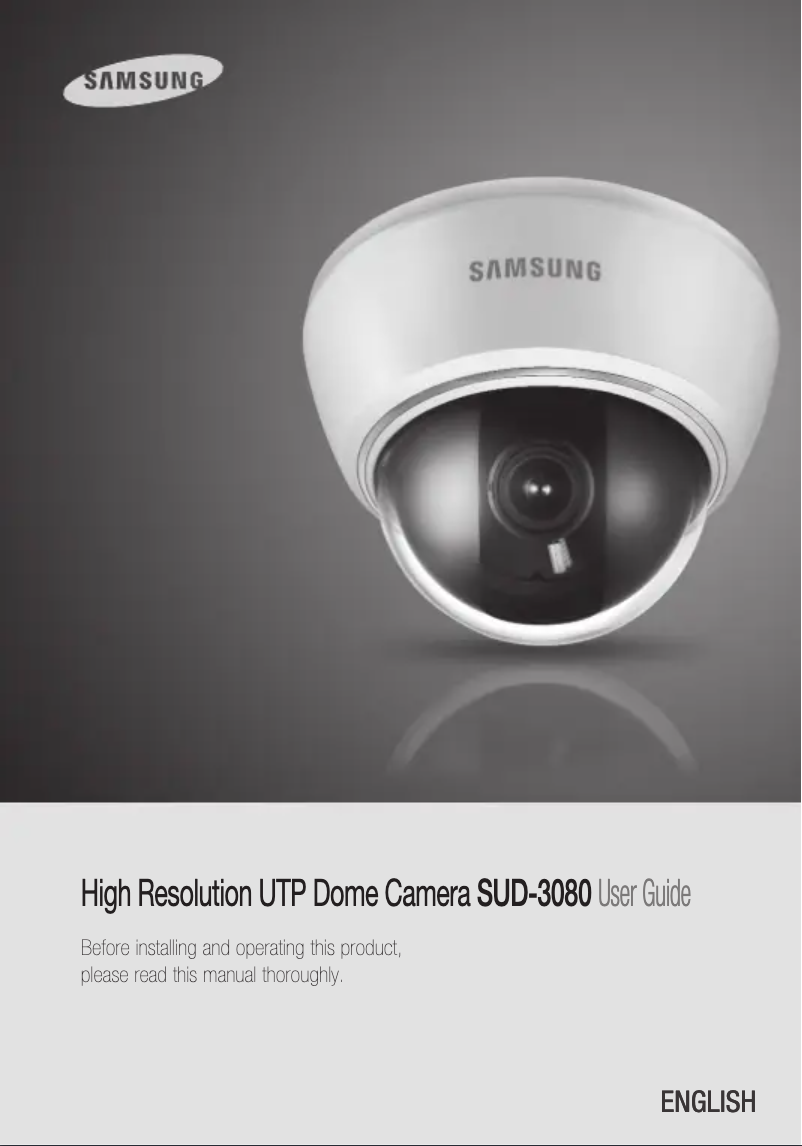 Page 1 of the manual User Manual Samsung SCD-3080