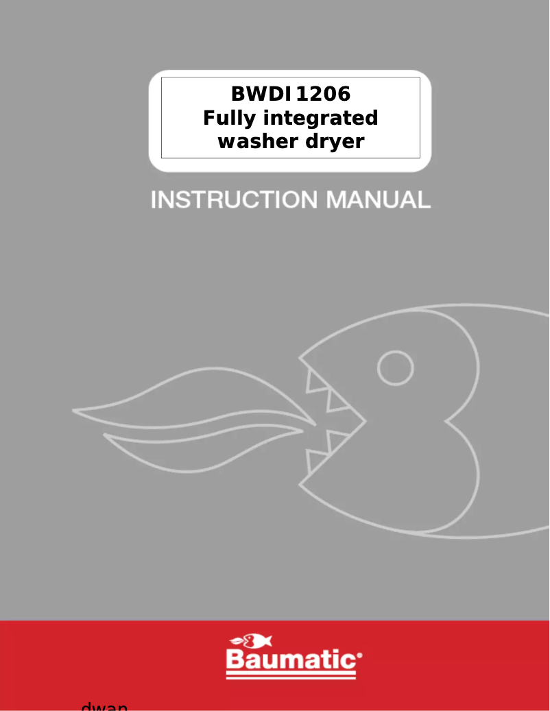 First page image of the manual for BWDI1206