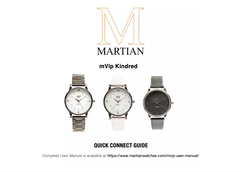 First page image of the manual for mVip Kindred