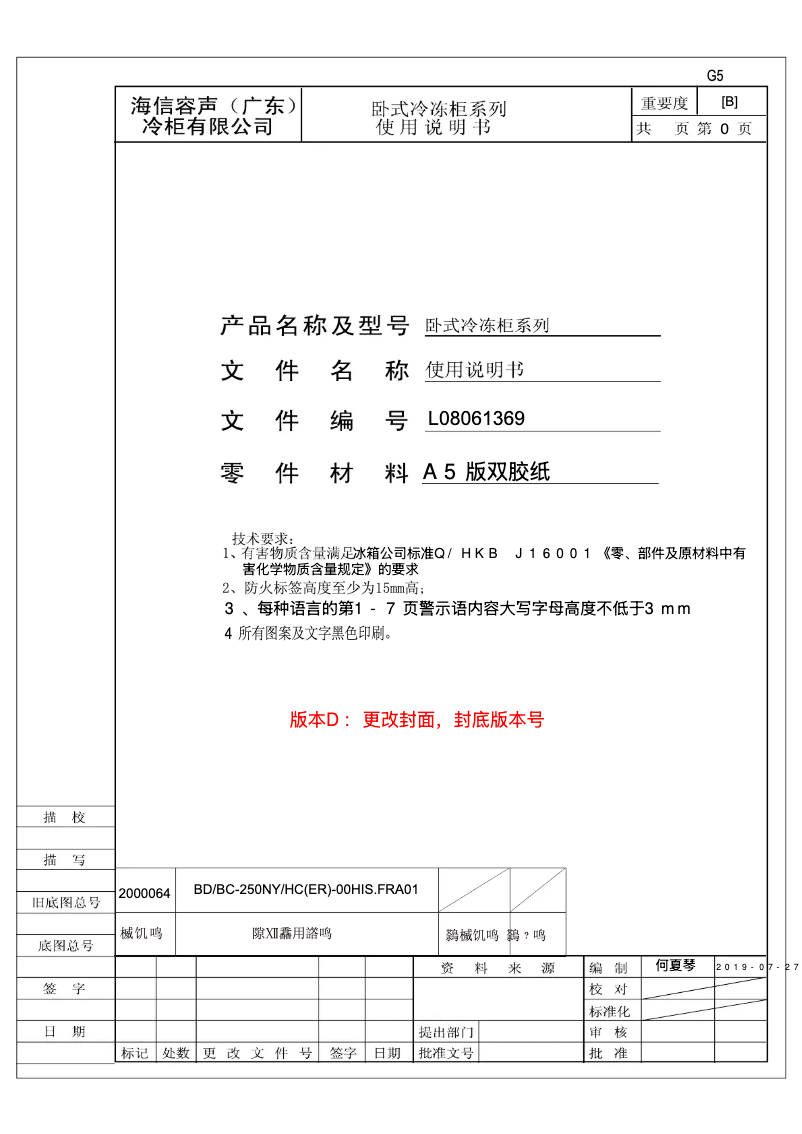 First page image of the manual for FT325D4BW2