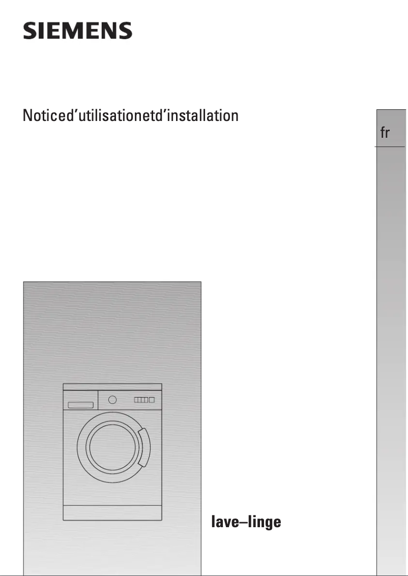 Page 1 of the manual User Manual Siemens WXSP1260FF