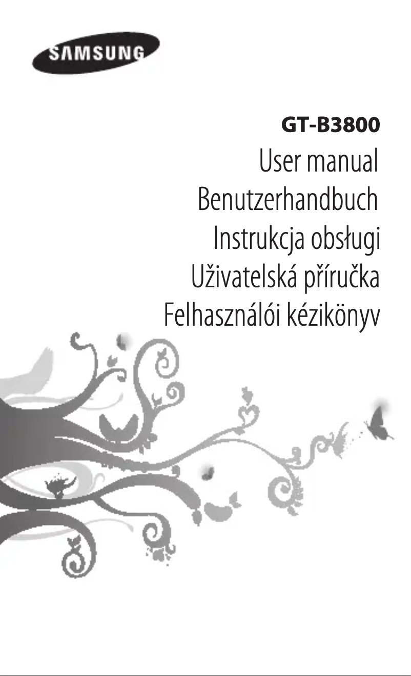 First page image of the manual for GT-B3800