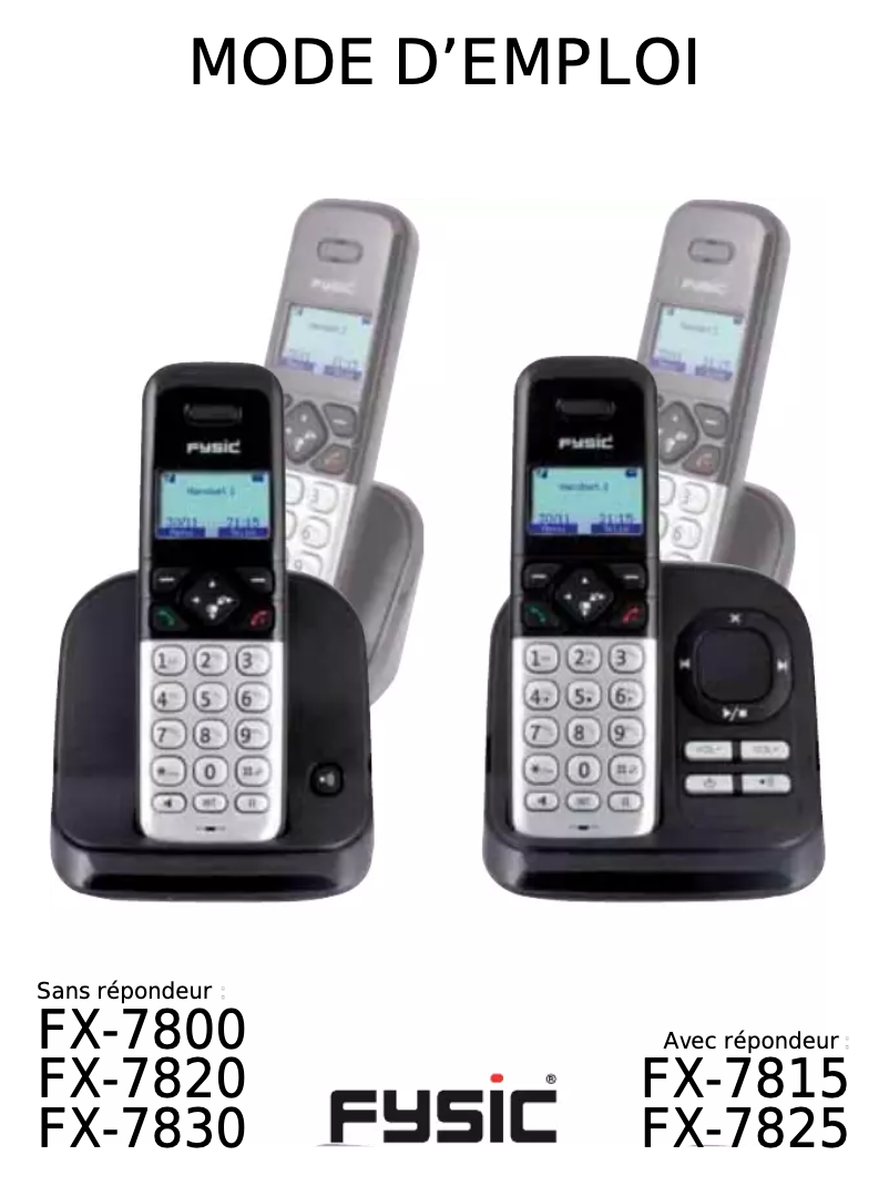 First page image of the manual for FX-7815