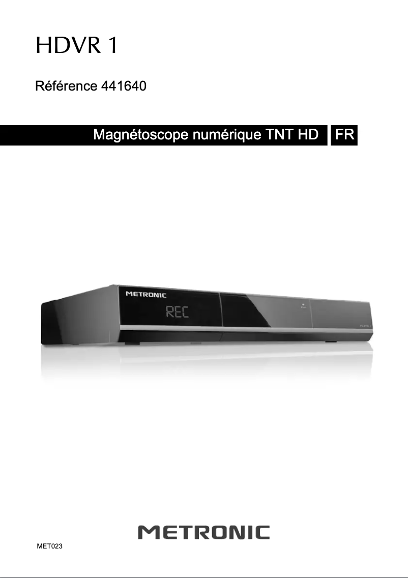 Image de la première page du manuel de l'appareil HDVR 1