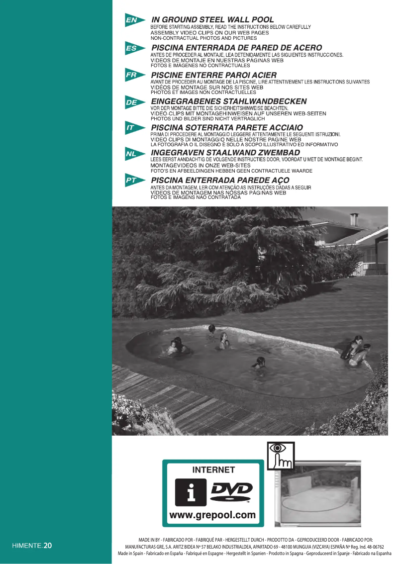 First page image of the manual for KPE4227