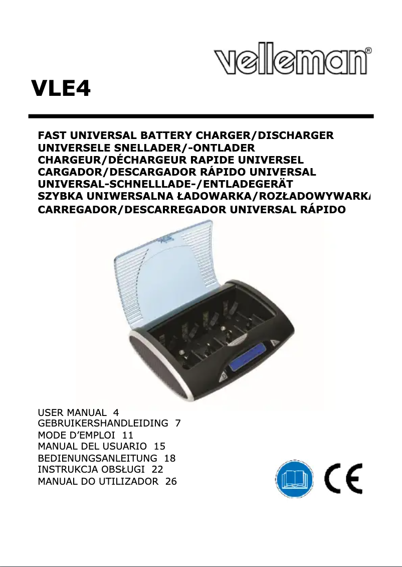 Page 1 of the manual User Manual Velleman VLE4