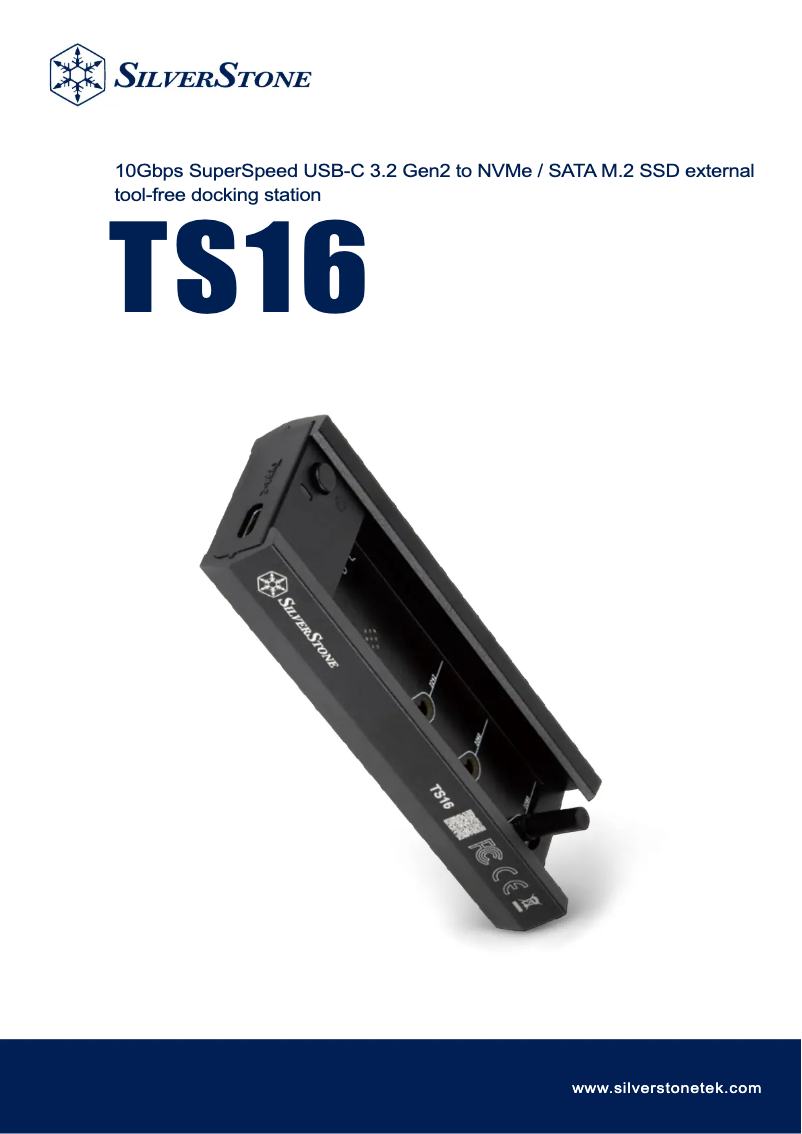 Page 1 of the manual User Manual Silverstone TS16