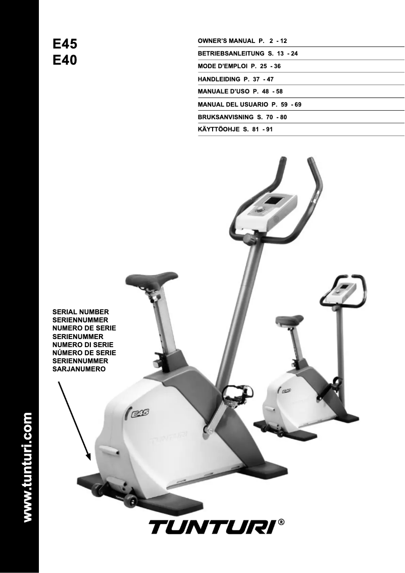 First page image of the manual for E45