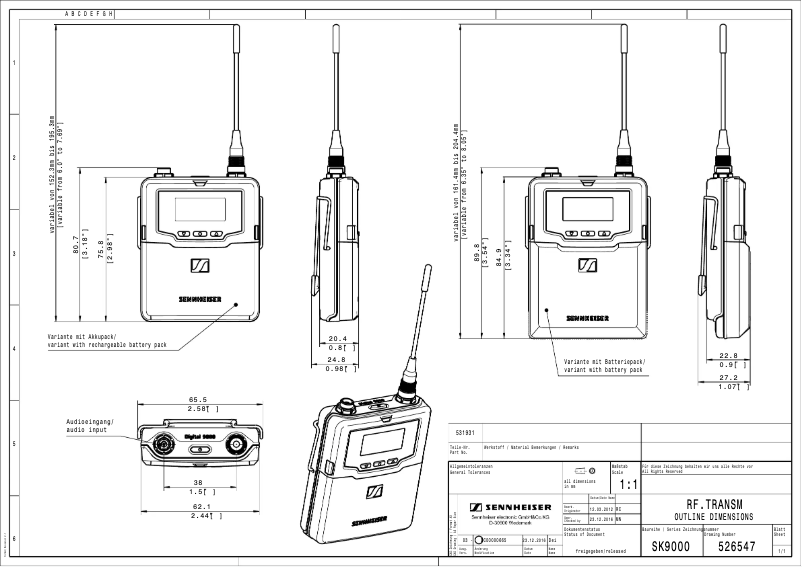 First page image of the manual for SK 9000