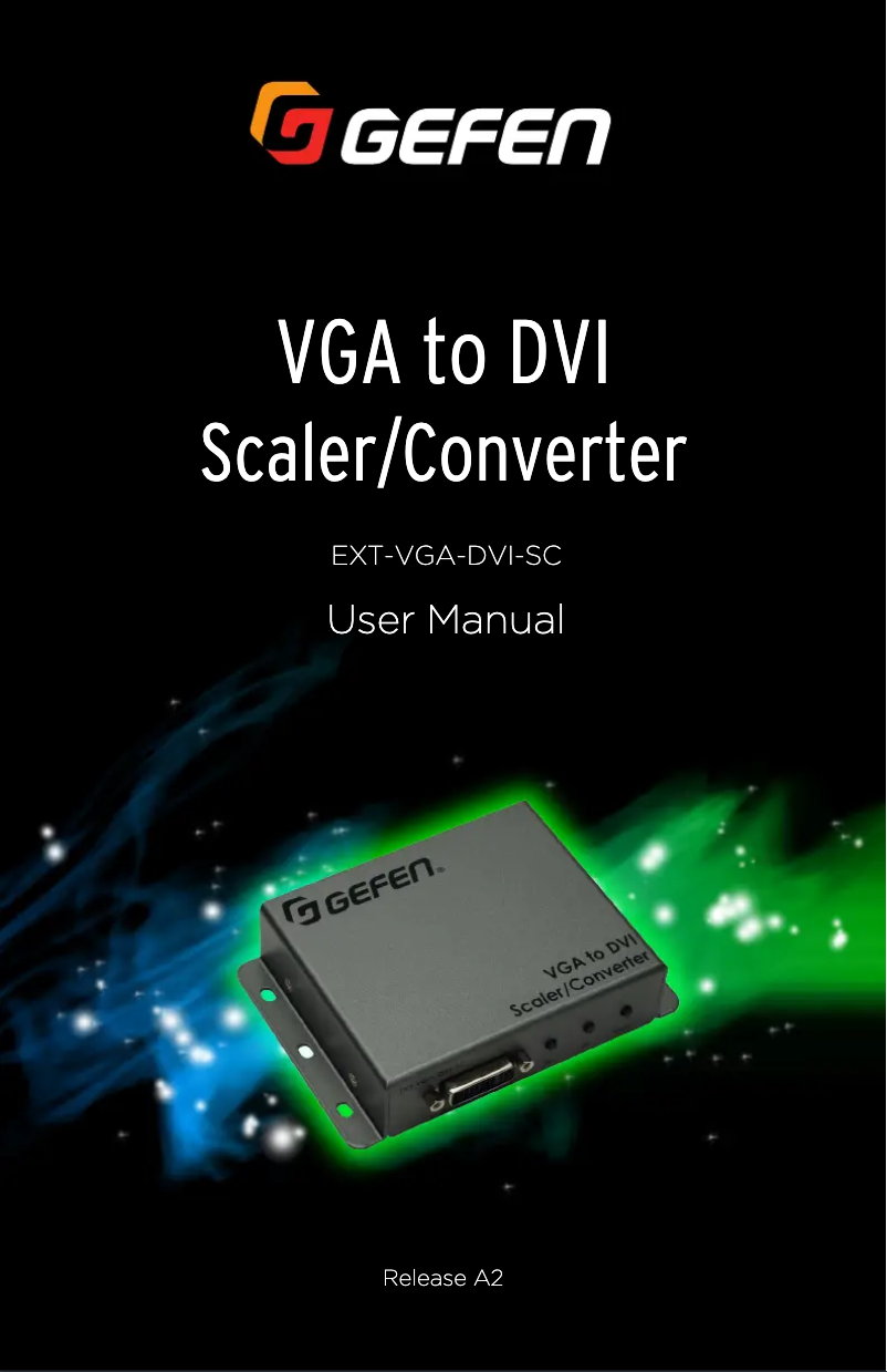 First page image of the manual for EXT-VGA-DVI-SC