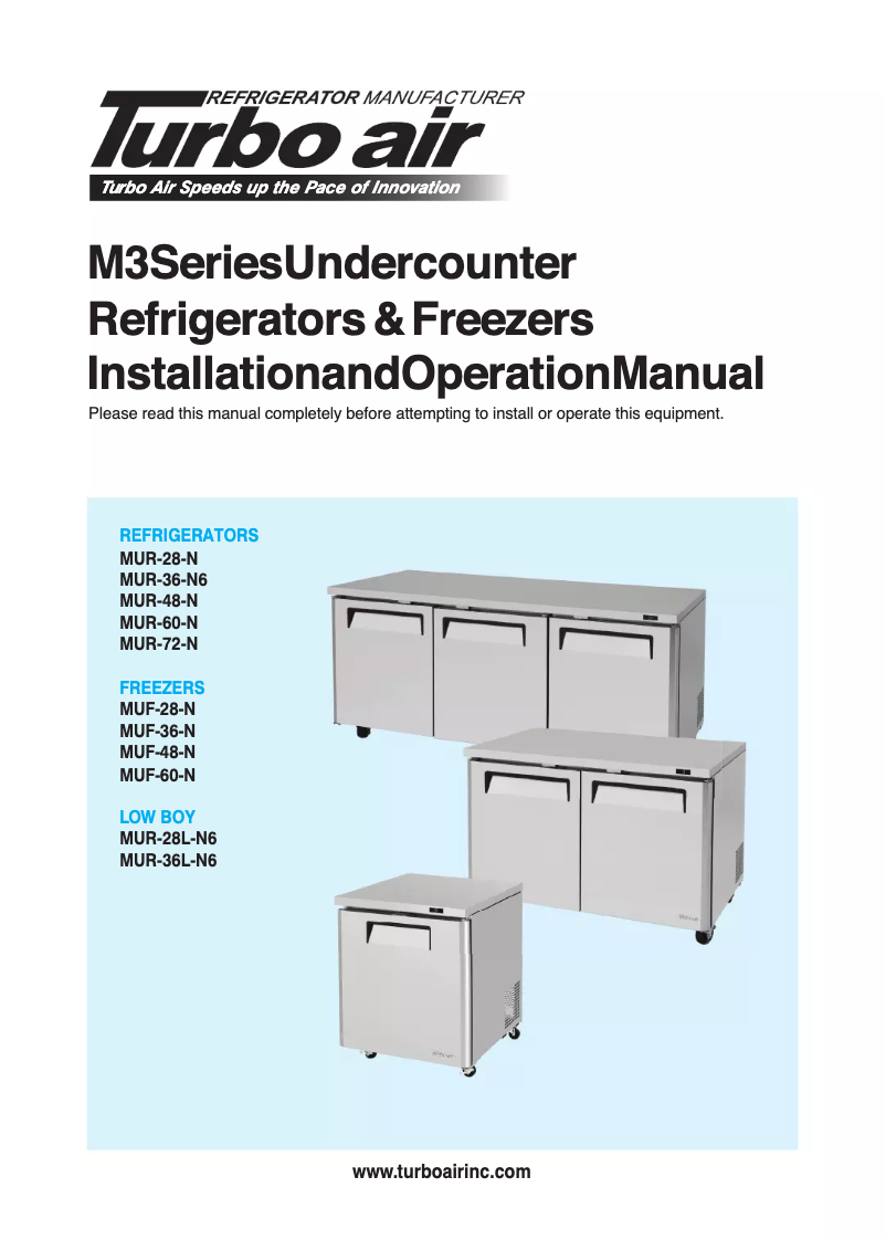 First page image of the manual for MUR-48