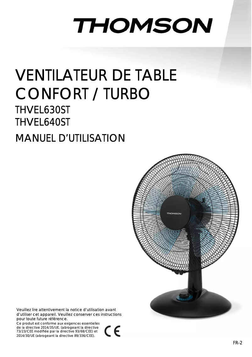 Page 1 of the manual User Manual Thomson THVEL 630ST