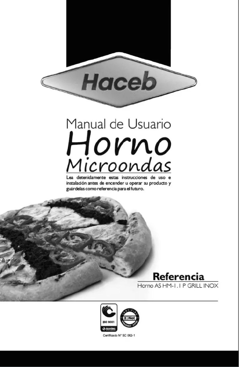 Page 1 of the manual User Manual Haceb Assento HM 1.1 P GRILL
