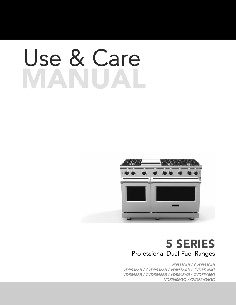 Page 1 of the manual User Manual Viking VDR5364GSB
