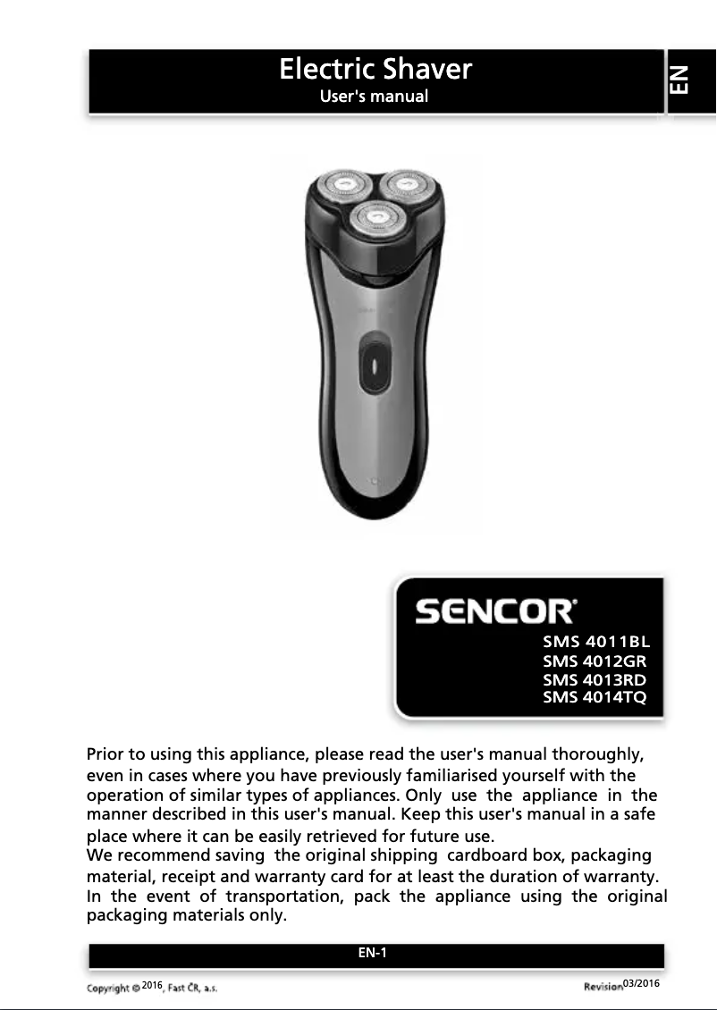 First page image of the manual for SMS 4012GR