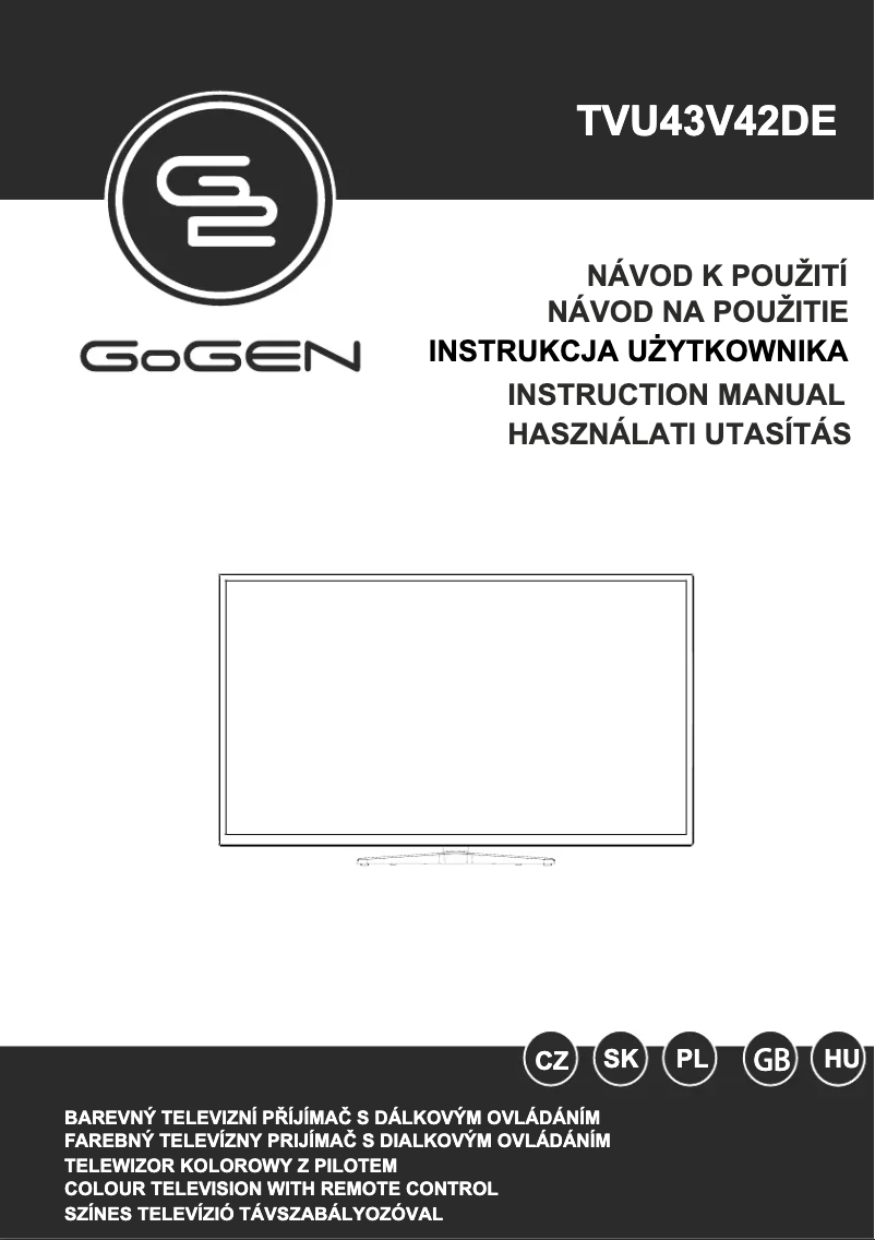 Page 1 of the manual User Manual GoGen TVU43V42DE