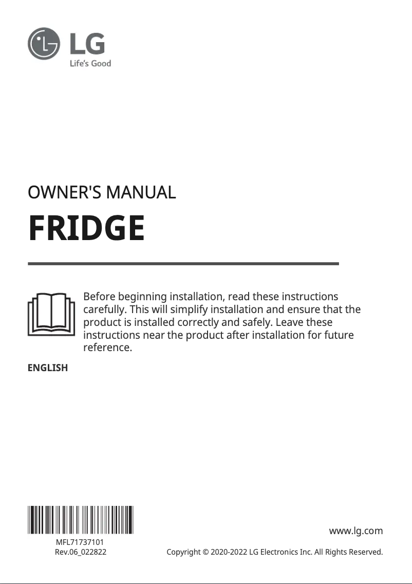 Page 1 of the manual User Manual LG GLT51SWGSZ