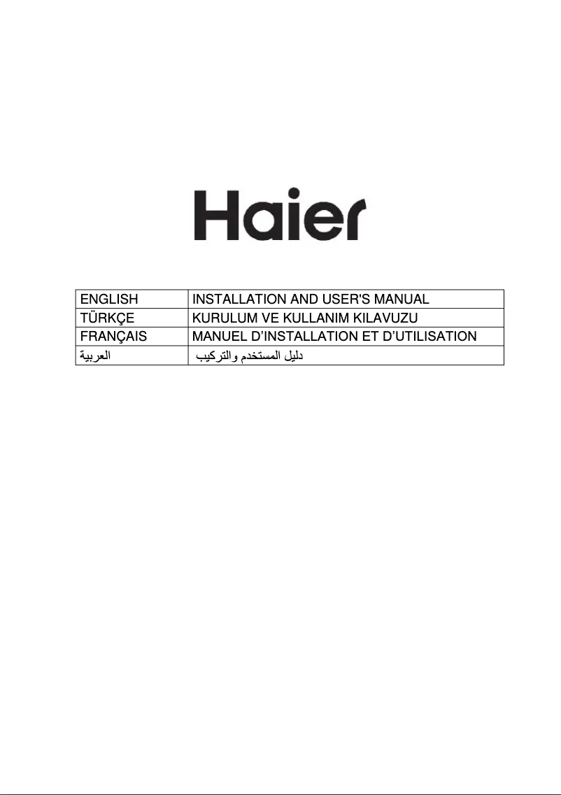 Page 1 of the manual Instruction Manual Haier HATS6DS2XWIFI