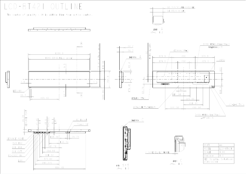 First page image of the manual for MultiSync BT421