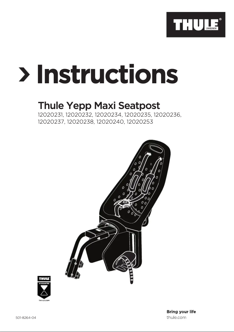 First page image of the manual for Yepp Maxi Seatpost