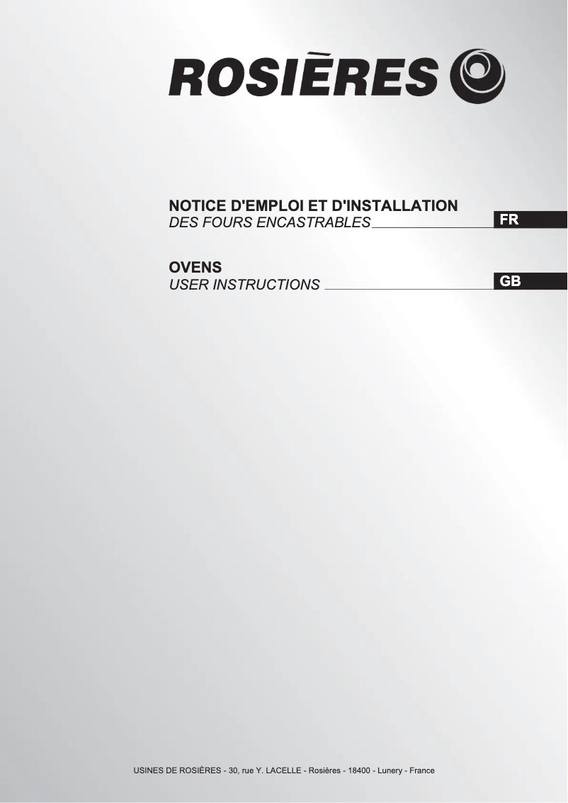 First page image of the manual for RFA24IN