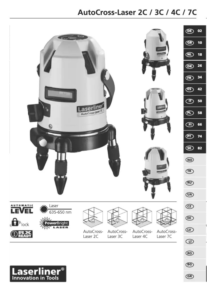 Page 1 of the manual User Manual Laserliner AutoCross-Laser 3C Plus
