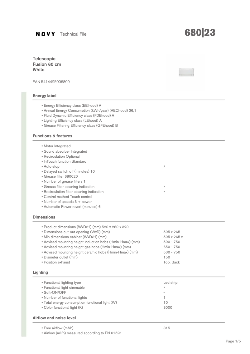 First page image of the manual for Fusion 680