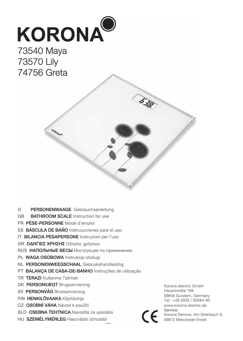 First page image of the manual for Lily