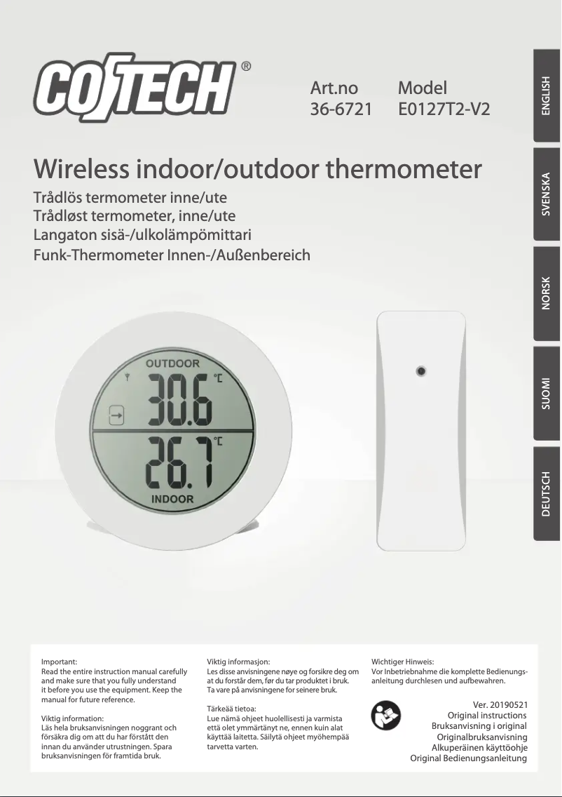 First page image of the manual for E0127T2-V2