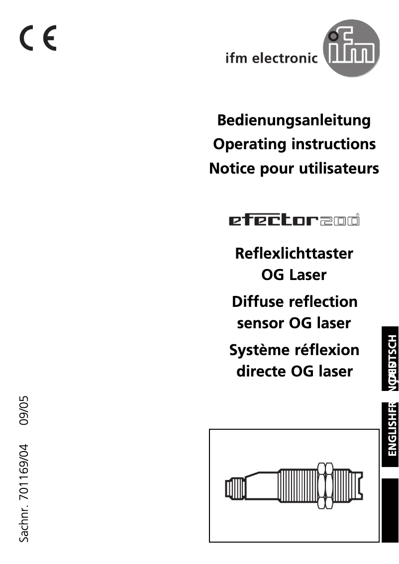Page 1 of the manual User Manual IFM OG5057