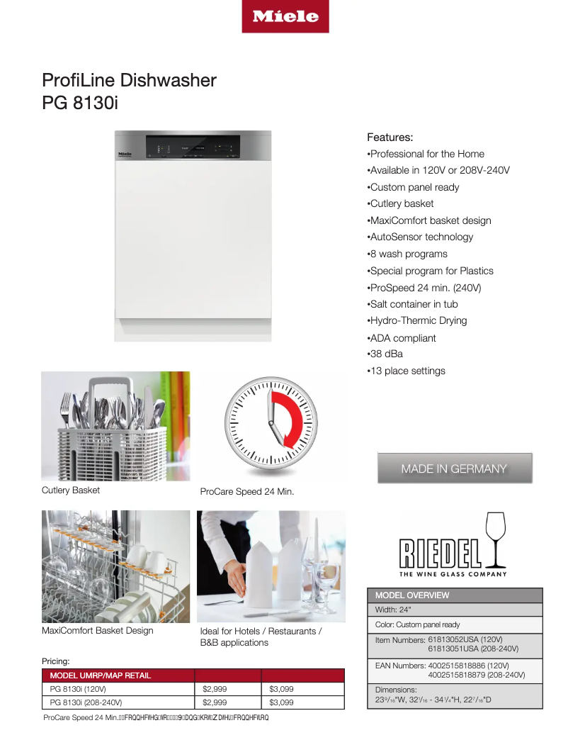 First page image of the manual for Profiline PG 8133 SCVi