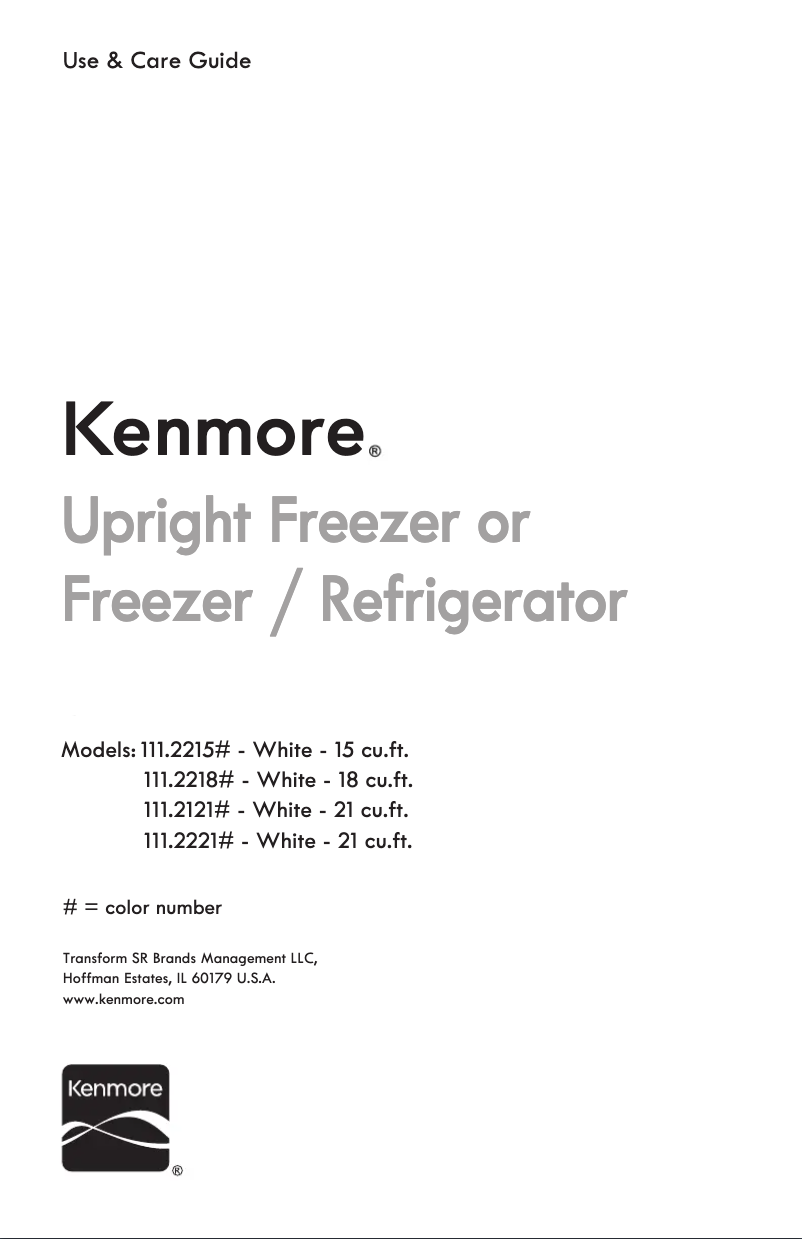 Page 1 of the manual User Manual Kenmore 21212