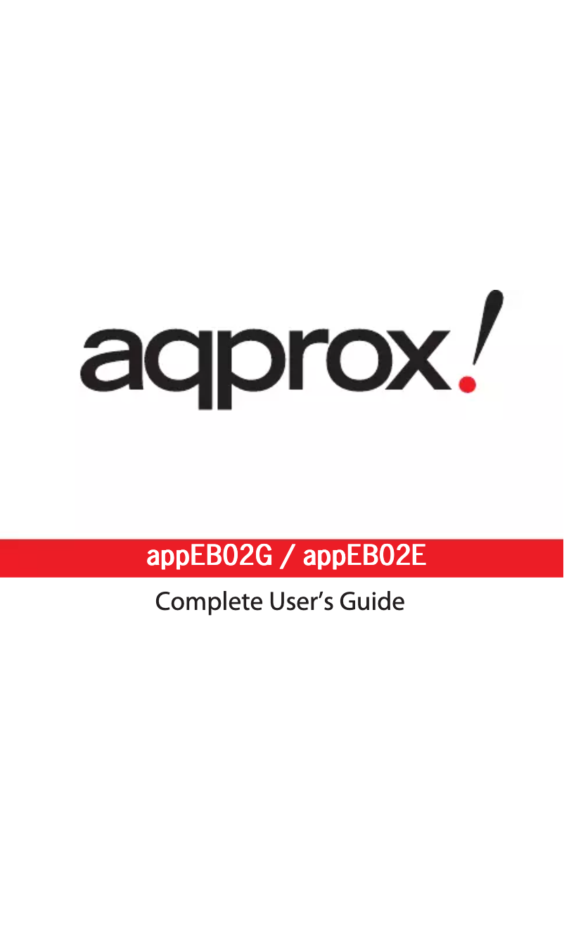 Page 1 of the manual User Manual Approx APPEB02G