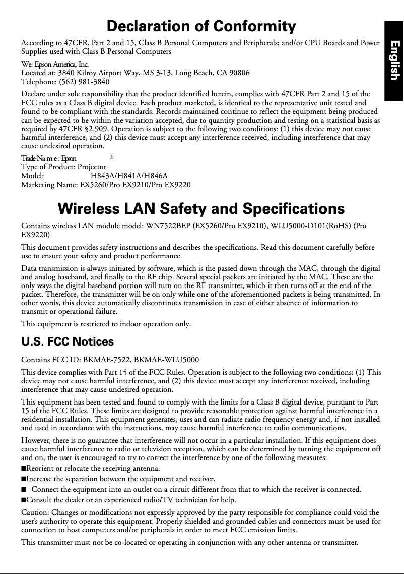 Image de la première page du manuel de l'appareil Pro EX9220